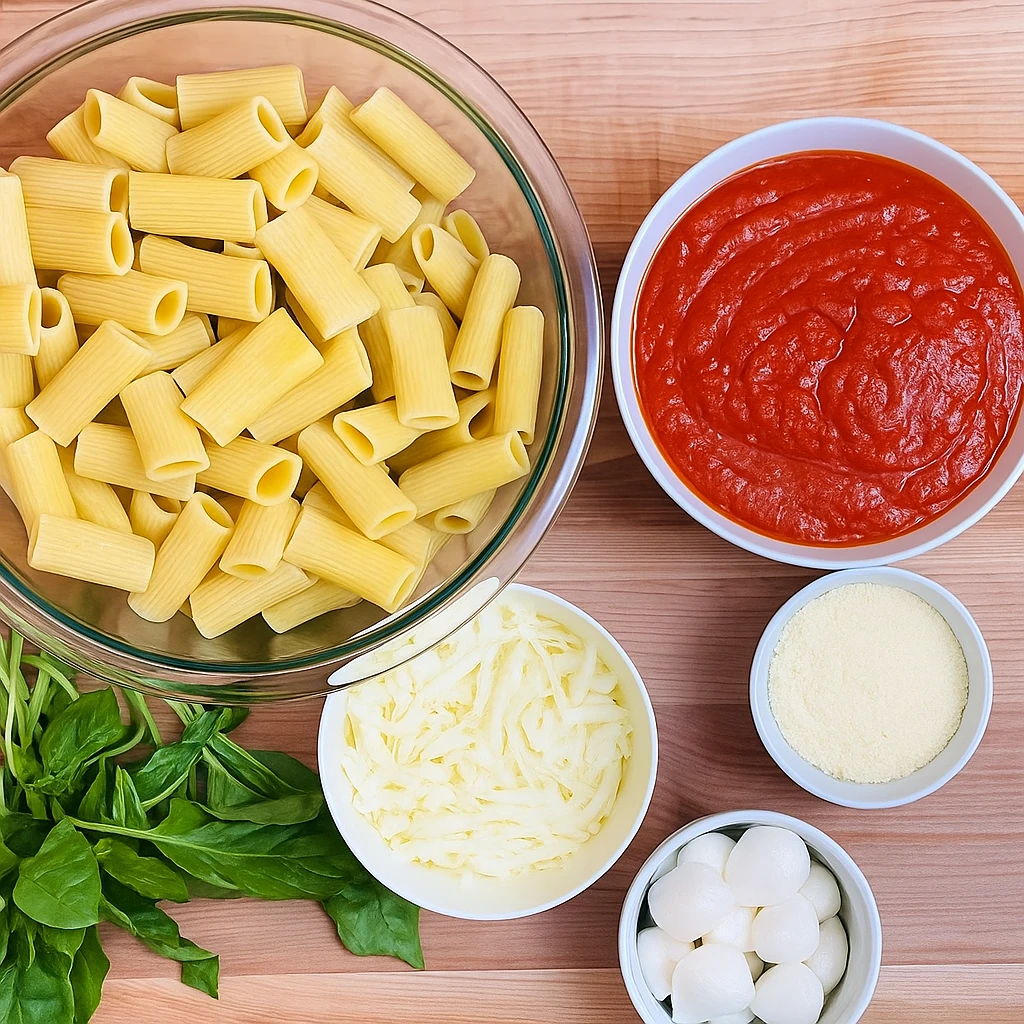 Ingredients for honeycomb pasta cake recipe