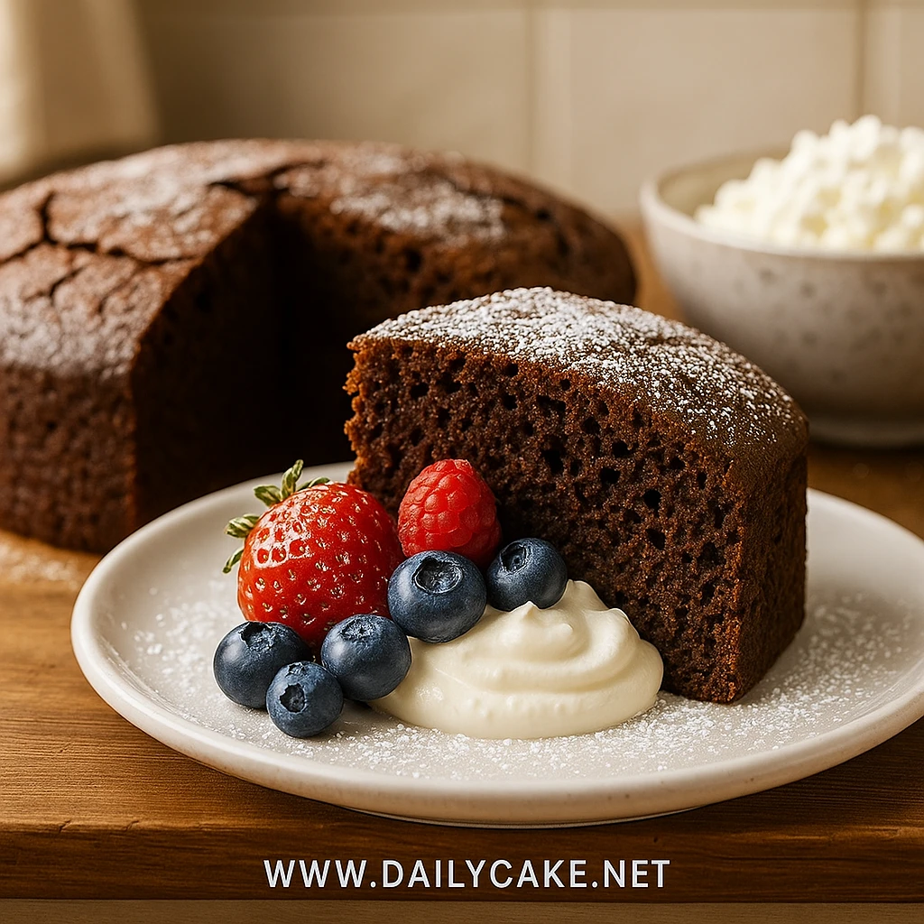Serving Chocolate Cake Cottage Cheese serving chocolate cake cottage cheese