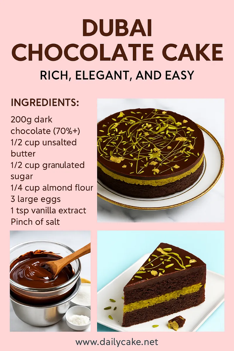 Dubai Chocolate Cake Pinterest Pin Dubai chocolate cake Pinterest pin