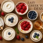 Greek yogurt dessert recipes including mousse and parfaits