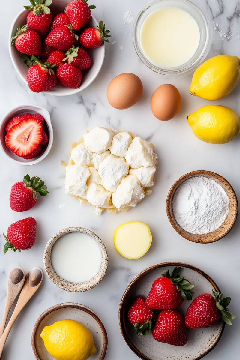 strawberry phyllo crinkle cake ingredients