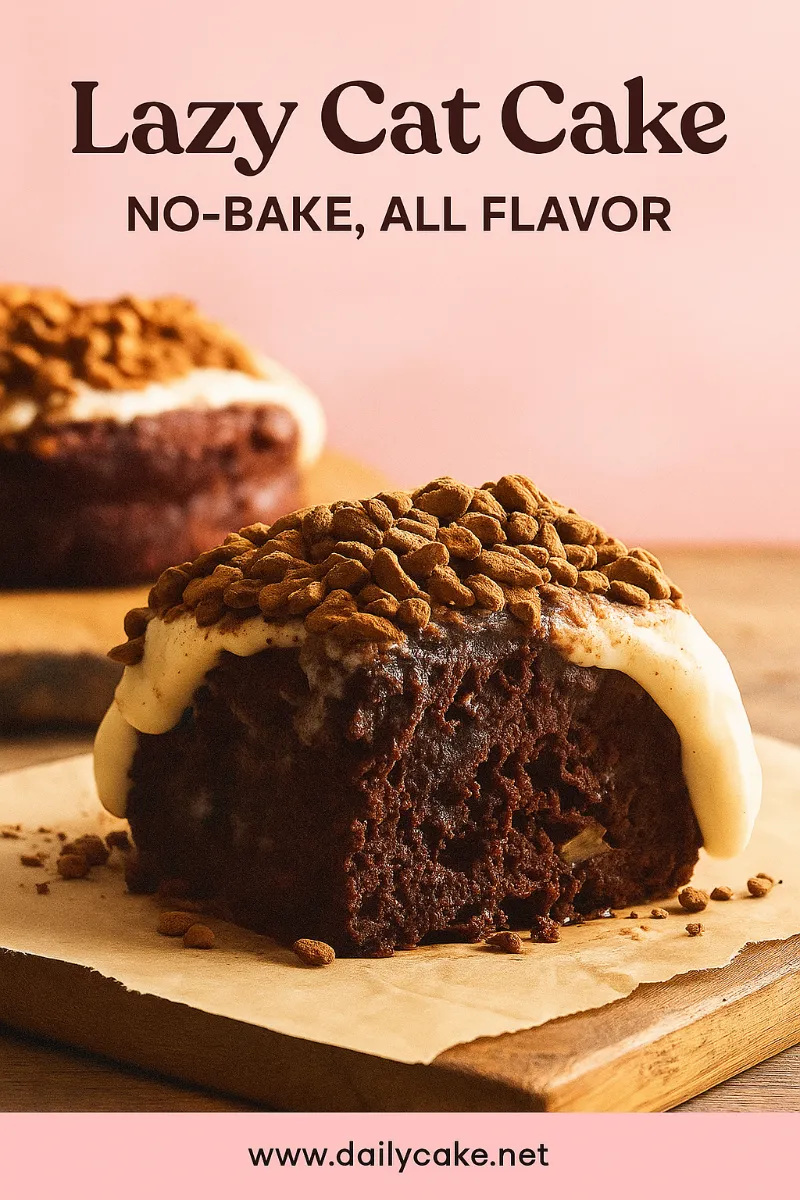 lazy cat cake Pinterest pin