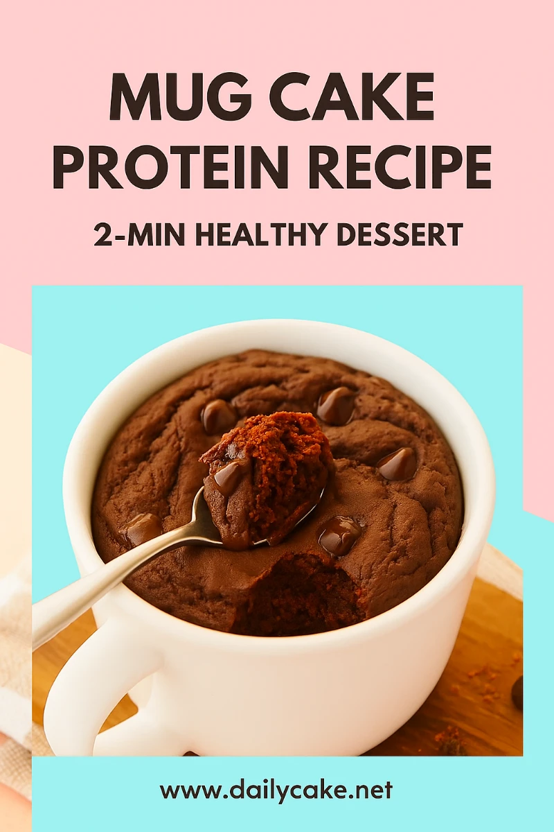 Pinterest image for 2-minute mug cake protein recipe