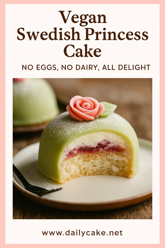 vegan swedish princess cake pinterest pin