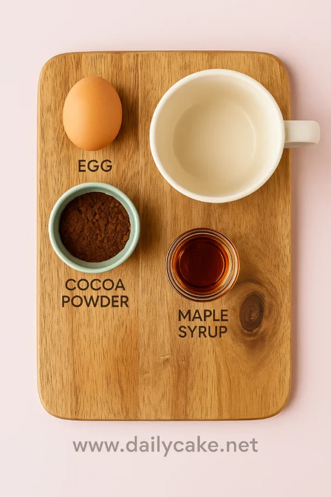3 ingredient mug cake essentials