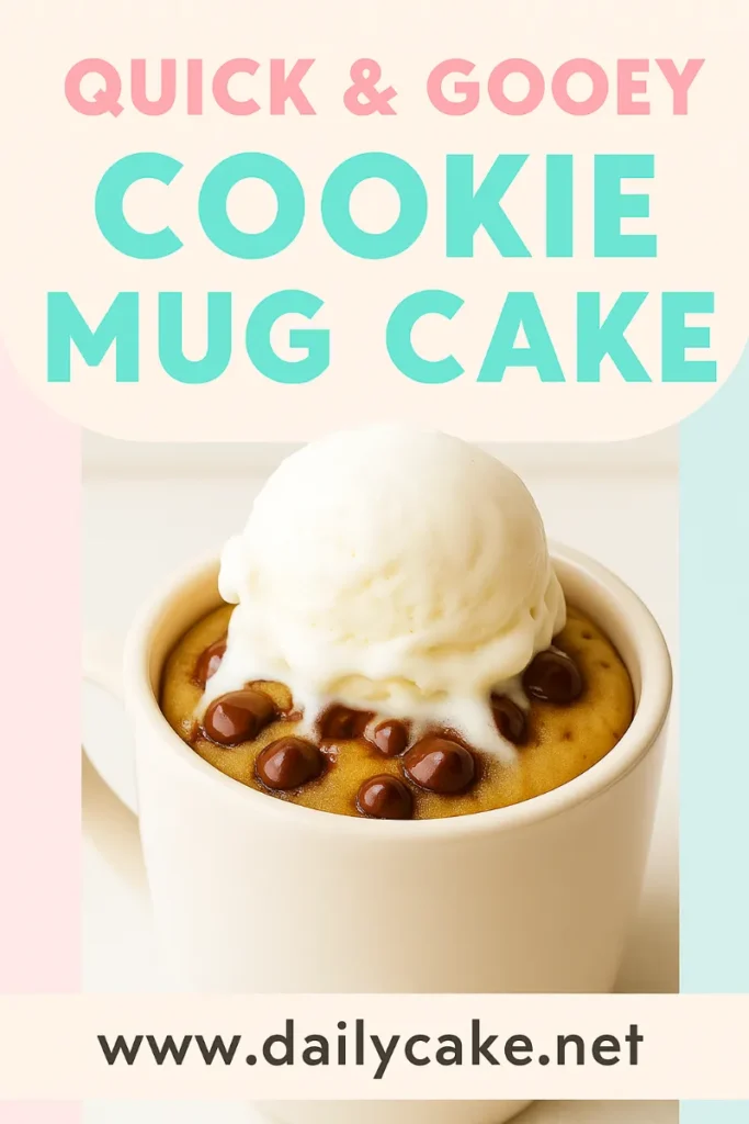 cookie mug cake pinterest pin